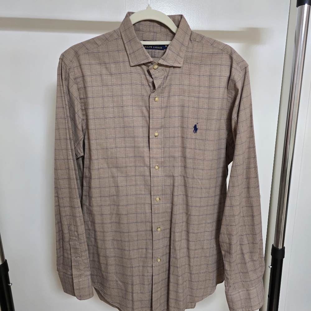 Polo by Ralph Lauren Men's Beige Checkered Shirt